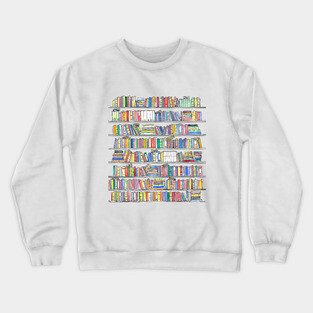 Rainbow Bookcase Crewneck Sweatshirt