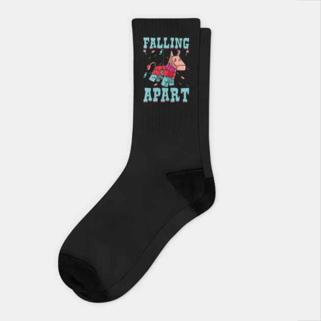 Cinco de mayo Funny Falling Apart Pinata product Socks by creative