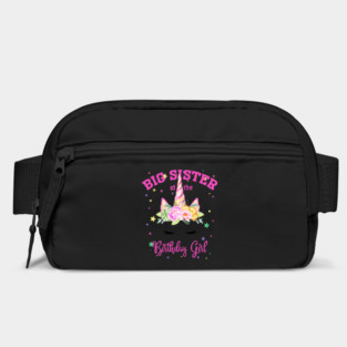 Big Sister of the Birthday Girl! Unicorn Face Theme Gift graphic Bag