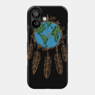 Earth Dream Catcher Shield T-Shirt Gift for Earth Day Phone Case
