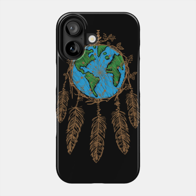 Earth Dream Catcher Shield T-Shirt Gift for Earth Day Phone Case by creative