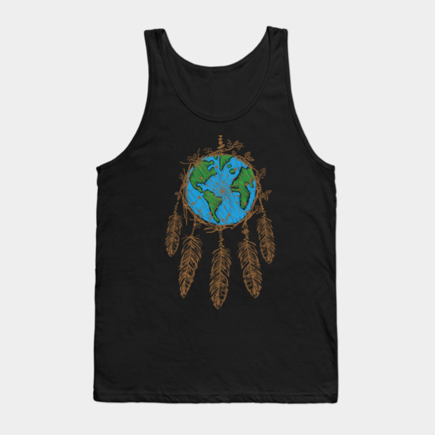 Earth Dream Catcher Shield T-Shirt Gift for Earth Day Tank Top by creative