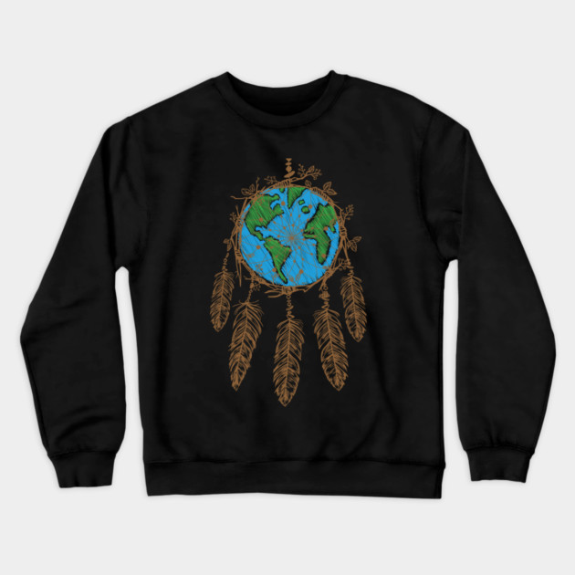 Earth Dream Catcher Shield T-Shirt Gift for Earth Day Crewneck Sweatshirt by creative