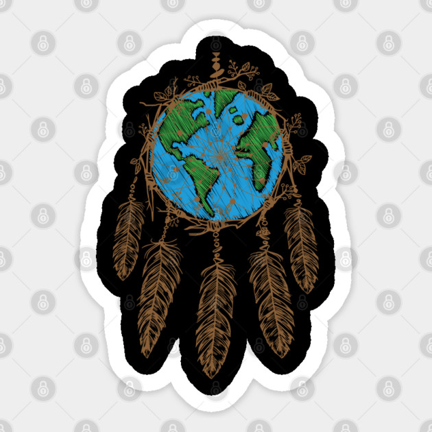 Earth Dream Catcher Shield T-Shirt Gift for Earth Day Sticker by creative