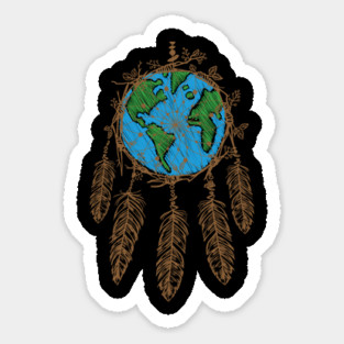 Earth Dream Catcher Shield T-Shirt Gift for Earth Day Magnet