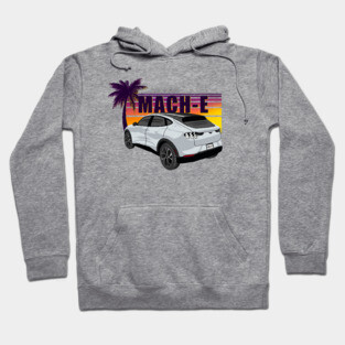 Sunset Mach-E in Space White Hoodie