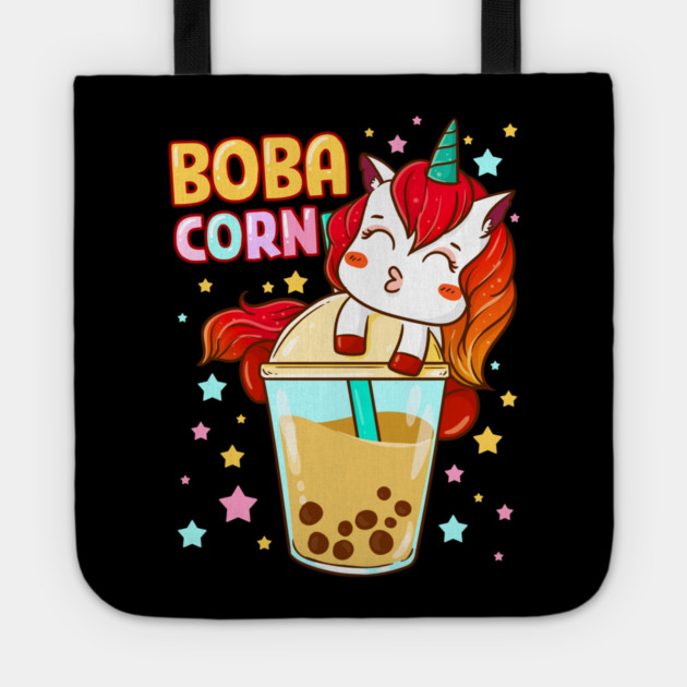Boba Tea Bubble Tea Cute Kawaii Unicorn Gift design Tote by creative