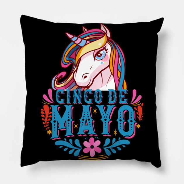 Cinco de mayo Mexican Unicorn Funny Humor product Pillow by creative