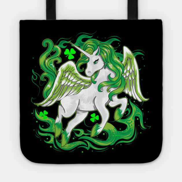 Irish Unicorn Saint Patrick Day Tote by creative