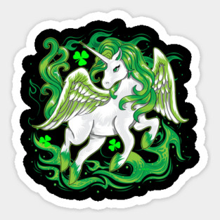 Irish Unicorn Saint Patrick Day Sticker