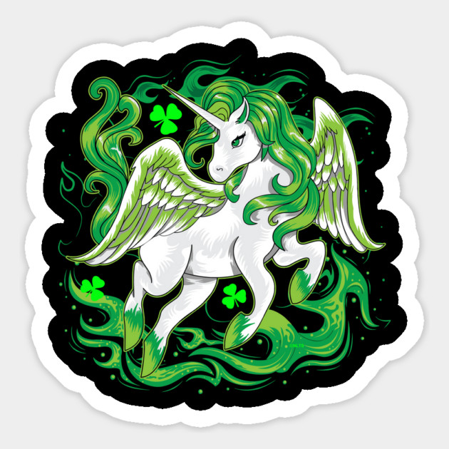 Irish Unicorn Saint Patrick Day Magnet by creative