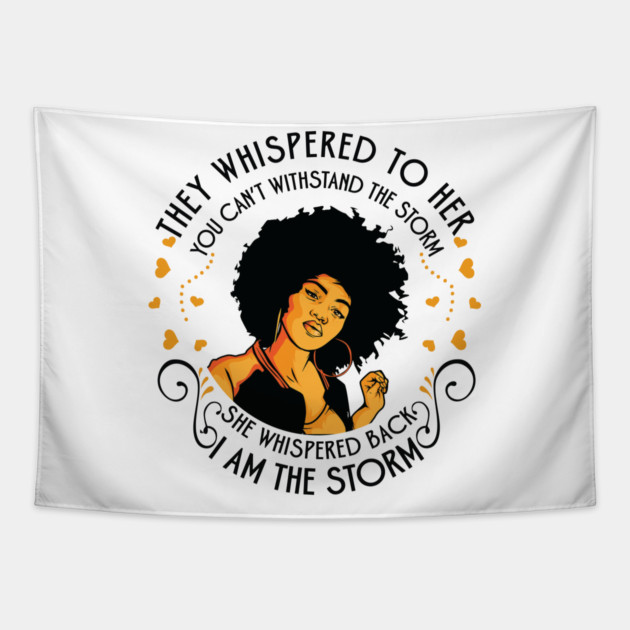 I am the storm, Black Girl Tapestry by UrbanLifeApparel