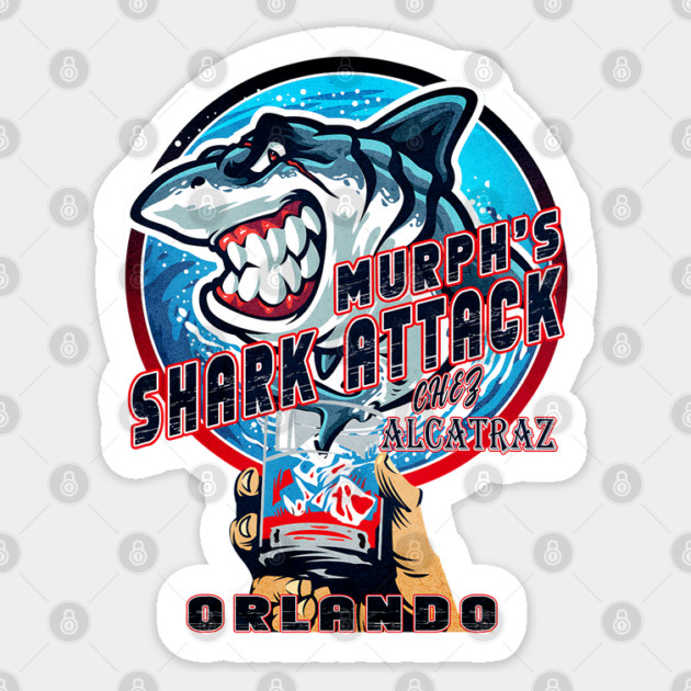 Murph's Shark Attack Universal Chez Alcatraz Orlando Florida Sticker by Joaddo