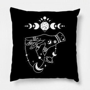 Aesthetic Halloween Witch Lover Moon Creepy Witchy Pillow