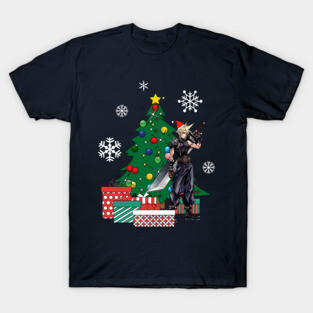 Cloud Strife Around The Christmas Tree Final Fantasy T-Shirt