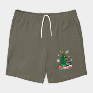 Arnie Around The Christmas Tree Arnold Arnie Retro Japanese Schwarzenegger Shorts