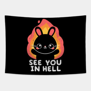 bunny see you in hell Tapestry
