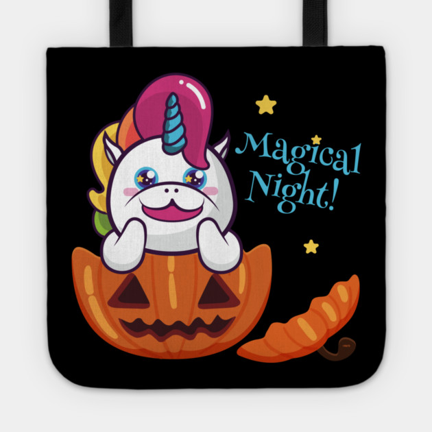 Magical Night! Halloween Unicorn Shirt Gifts Tote by creative