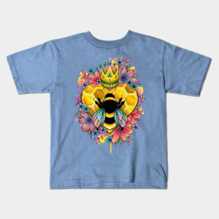 Queen Bee Watercolor by Lorna Laine Kids T-Shirt