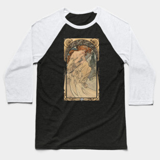 Allegorie de la Musique by Alphonse Mucha Baseball T-Shirt