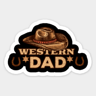 Western Dad Sticker