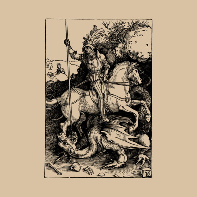 Saint George killing the Dragon engraving T-Shirt