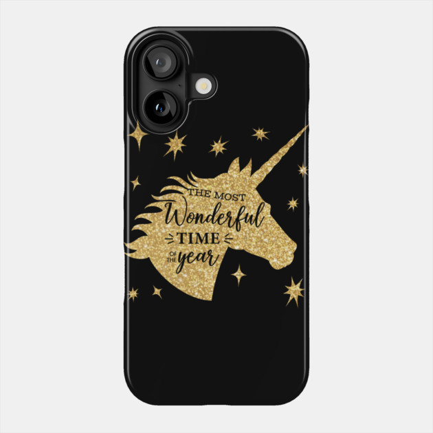 Christmas Unicorn Most Wonderful time T-Shirt Tee Gift The most Wonderful time of the year Unicorn Shirt Phone Case by creative