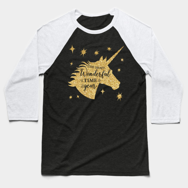 Christmas Unicorn Most Wonderful time T-Shirt Tee Gift The most Wonderful time of the year Unicorn Shirt Baseball T-Shirt by creative
