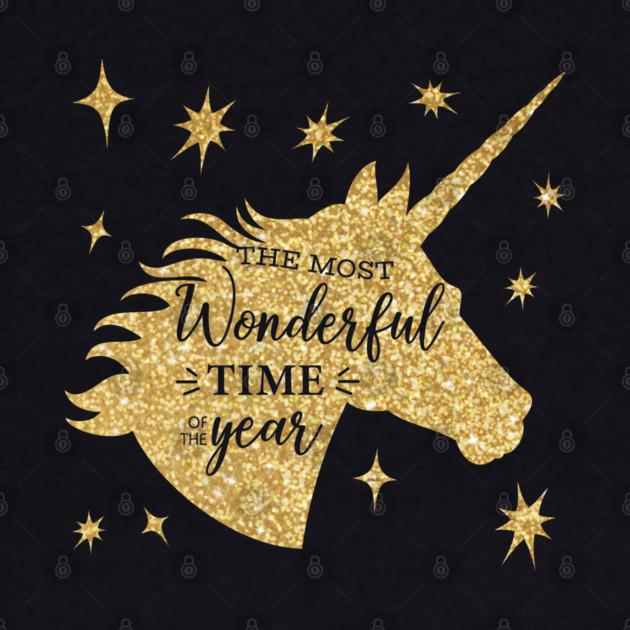 Christmas Unicorn Most Wonderful time T-Shirt Tee Gift The most Wonderful time of the year Unicorn Shirt by creative