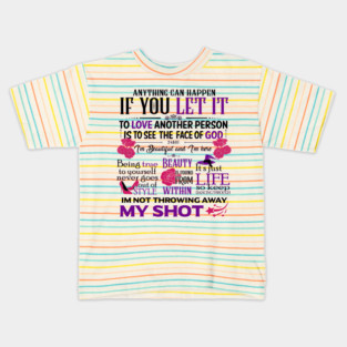 Broadway Motivational Quotes Kids T-Shirt