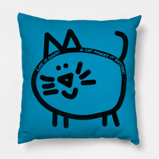 Chonk Animals Cat Makes it Better Pillow