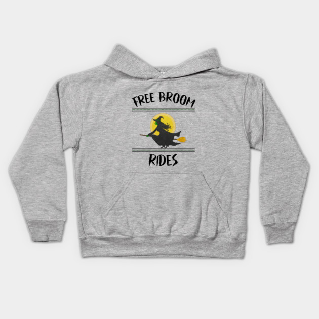 Free Broom Rides Kids Hoodie by MCALTees