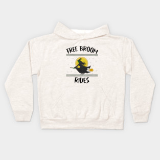 Free Broom Rides Kids Hoodie