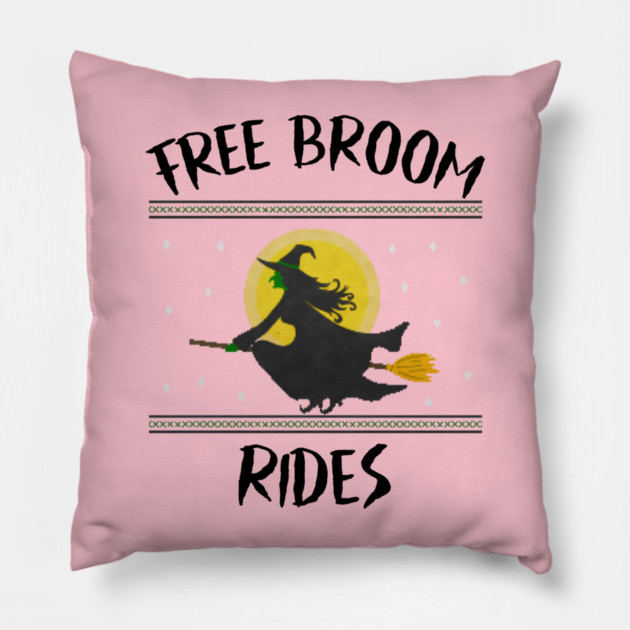 Free Broom Rides Pillow by MCALTees