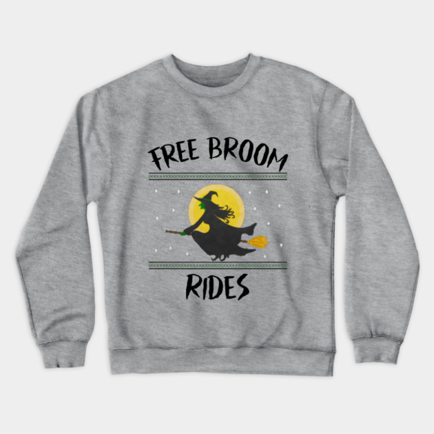 Free Broom Rides Crewneck Sweatshirt by MCALTees