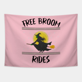 Free Broom Rides Tapestry