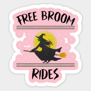 Free Broom Rides Sticker