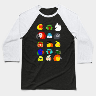 8bit parrots pattern Baseball T-Shirt
