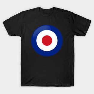 Vintage British RAF Mod Bullseye Retro Symbol Roundel Target T-Shirt