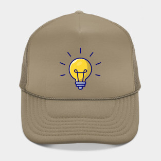 Lightbulb Idea Cartoon Vector Icon Illustration Hat