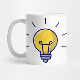 Lightbulb Idea Cartoon Vector Icon Illustration Mug