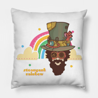 Steampunk Rainbow Pillow
