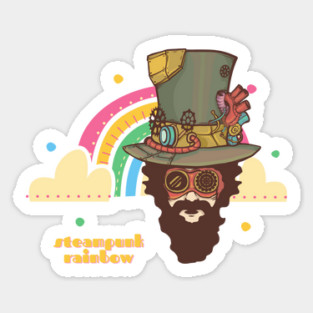 Steampunk Rainbow Sticker