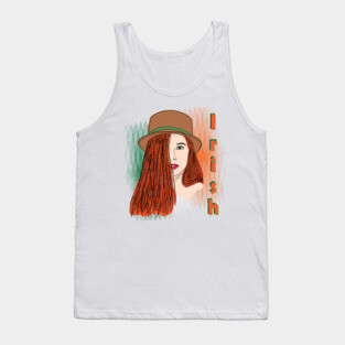 Emerald Muse: Irish Pride in Portrait Tank Top