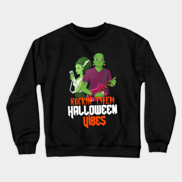 Rockin' Them Halloween Vibes Crewneck Sweatshirt by MCALTees