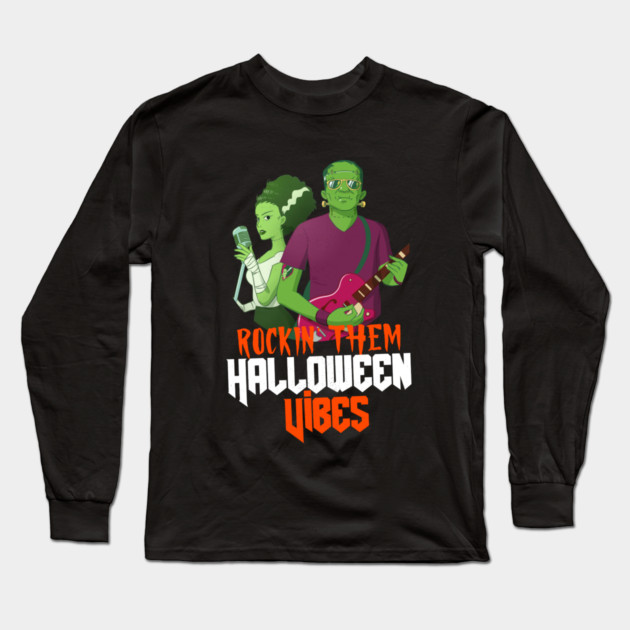 Rockin' Them Halloween Vibes Long Sleeve T-Shirt by MCALTees