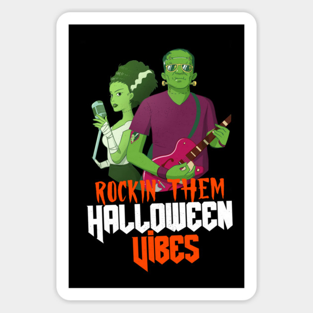 Rockin' Them Halloween Vibes Magnet by MCALTees