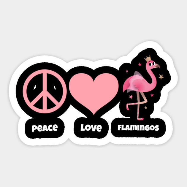 Peace, Love, & Flamingos Magnet by MCALTees
