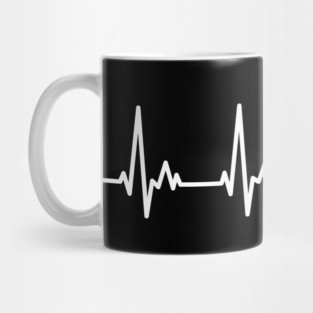 Heart Beats for Snowboarding Design for Snowboarder Mug