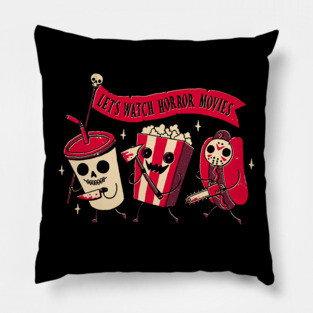Let’s Watch Horror Movies – Creepy Cute Movie Snack Pillow